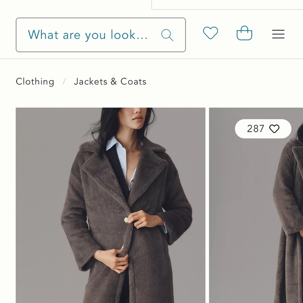 Anthropologie Dark Blue-Gray Coat